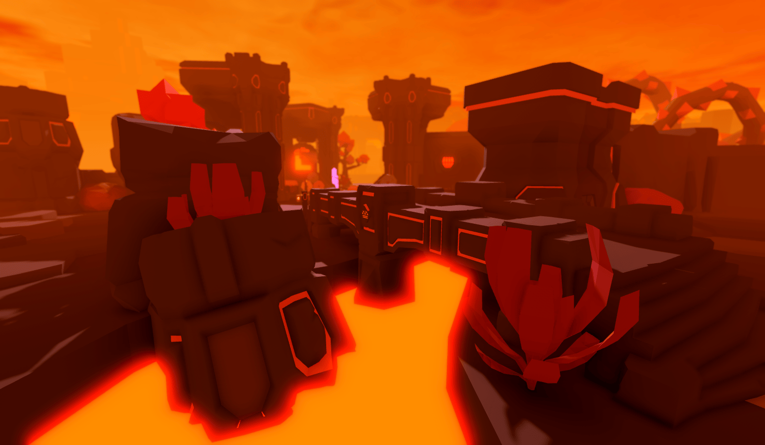 Lava bridge in Volcano World